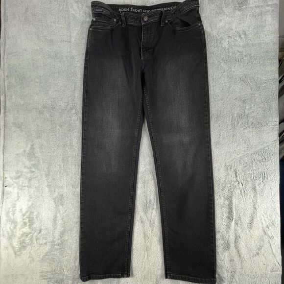 Prana Born From The Experience Jeans Men's 36 X 34 Black Slim Fit Straight Leg - Picture 2 of 15